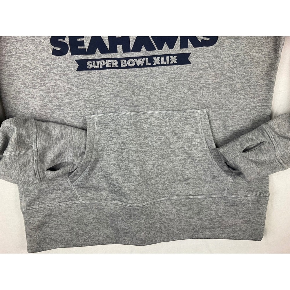 Nike Seattle Seahawks Super Bowl XLIX Therma-FIT Hoodie Grey Womens M - Picture 4 of 8